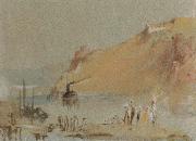 J.M.W. Turner river scene with steamboat